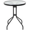 Goodiy Sodo stalas Bistro, skaidrus/juodas, 60 cm x 60 cm x 70 cm