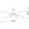 Pakabinamas šviestuvas Domoletti CEILING LAMP/FAN NAPO E14 Baltas/WOOD