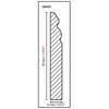 Grindjuostė SK003 713460, 240 cm x 9 cm x 1.2 cm x 9 cm, balta