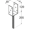 Grundline Brusu kurpe PS80 81x120x4mm U veida iemūrējama