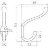 GTV MALAGA L A0 aliuminio hanger, satin