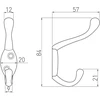 GTV MALAGA M B0 aliuminio hanger, satin