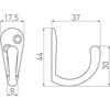 GTV MALAGA S C0 zinc-aliuminio alloy hanger, satin
