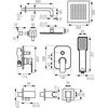 Sourcing Potinkinis dušo komplektas Ferro Squerto SET-SQ1-P
