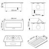 Įmontuojamas ilgintuvas Design Light, 3 x 1,5 mm², 3 m, 2 lizdų, 2USB