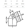 Alkūnė vidaus kanalizacijai Magnaplast Skolan, 58 mm, 87 °