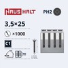 Haushalt Sourcing Varžtai diržiniame metaliniame grąžte 3,5x25 1000