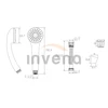 Invena Mini Eol chromo dušo komplektas (AU-14-M01)