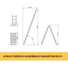 Daugiafunkcinės kopėčios Forte tools 4410S; 4x3; 3,29 m
