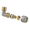 Dviguba išardoma alkūnė TDM Brass 1475, 90 °, 16mm x 1/2", žalvaris/nikelis