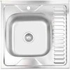 Bikuva.lt Virtuvės kriauklė AB 600X600X0.6MM Nerūdijančio plieno, kairinė