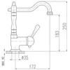 Domoletti BASIN LEVER MIXER L508.5/8SM
