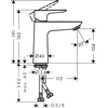 Izlietņu jaucējkrāns Hansgrohe Talis E110, melna krās.