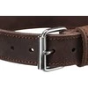 TRIXIE Rustic rieb. odos antkaklis, M-L 42-48cm/25mm, tams. rudas