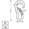 Haushalt Monroe MOUNTING CARABINER 10X100 MM ZP WITH NU