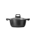 Domoletti Vazonų rinkinys juodos spalvos 16/20/24/26 cm 4 vnt.