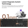 Keychron K10 HE Wireless (K10H-F1) - US išdėstymas - Gateron Magnetic Nebula - Carbon Juodas (Juoda) Magnetinė Belaidė Žaidimų Klaviatūra