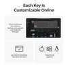 Keychron K10 HE Wireless (K10H-Q1) - US išdėstymas - Gateron Magnetic Nebula - Baltas (Balta) Magnetinė Belaidė Žaidimų Klaviatūra