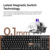 Keychron K10 HE Wireless (K10H-Q1) - US išdėstymas - Gateron Magnetic Nebula - Baltas (Balta) Magnetinė Belaidė Žaidimų Klaviatūra