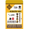 Grąžtas Forte Tools Forte terasos varžtas T20 4,2x75 rudas (200)
