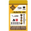 Grąžtas Forte Tools Forte terasos varžtas T20 4,2x75 rudas (200)