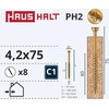 Haushalt Inline OSB SCREW 4.2X75 Geltonas ZN 8PCS