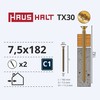 Haushalt MicroStorage LANGŲ RĖMO VARŽTAS 7,5X182 2 VNT.