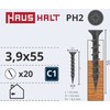 Haushalt Sourcing DRYWALL SCREW FOR WOOD 3.9X55 20PCS O1