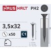 Haushalt Fischer DRYWALL SCREW FOR METAL 3.5X32 50PCS O1
