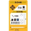 Forte Tools Forte medžio drožlių plokštės SCR T10 3.0X16 Baltas ZN(500)