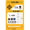 Forte_Tools Medraigčiai FORTE TOOLS, 3,5×35 mm, ZN, TX15, 200 vnt.