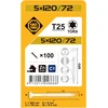 Forte Tools Forte medžio drožlių plokštės SCR T25 5.0X120/72 BALTA ZN(100)