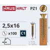 Grąžtas Haushalt MicroStorage CHIPBOARD SCREW 2.5X16 YLW ZP 100PCS G1