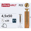 Medsraigčiai Haushalt, 4,5 x 50 mm, ZN, PZ2, 20 vnt.