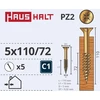 Medsraigčiai Haushalt, 5 x 110/72 mm, ZN, PZ2, 5 vnt.