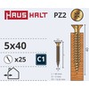 Grąžtas Haushalt Fischer CHIPBOARD SCREW 5.0X40 YLW ZP 25PCS G1