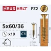 Medsraigčiai Haushalt, 5 x 60/36 mm, ZN, PZ2, 10 vnt.
