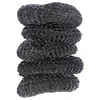 Lumarko Set of 5 stainless steel scouring pads. approx. Ø8cm