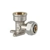 Tvirtinama užveržiama alkūnė TDM Brass 1080, 90 °, 16mm x 1/2", žalvaris/nikelis