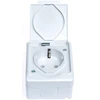 Kištukinis lizdas Elektro-Plast Hermes 0324-02, su įžeminimu, IP44, balta sp.