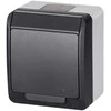 Kištukinis lizdas Elektro-Plast Hermes 0324-07, su įžeminimu, IP44, antracito sp./balta sp.