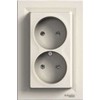 Kištukinis lizdas Schneider Electric Asfora EPH9700123, be įžeminimo, IP20, geltonos spalvos/smėlio spalvos