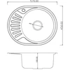 Virtuvės kriauklė AB 570x450mm Satino su paviršiumi