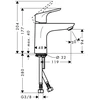 Kriauklės maišytuvas Hansgrohe Focus 31517000, chromuotas.