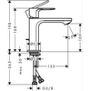 Kriauklės maišytuvas Hansgrohe Ribs S 72517000, chromuotas.