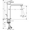 Kriauklės maišytuvas Hansgrohe Vernis Shape 71562670, juodos spalvos.