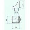 Laikikliai HAUSHALT F5-10A/S29, 13×13 mm, juoda, 50 vnt.