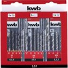 Grąžtas KWB Wiertło Einhell Einhell POWERBOX grąžtų rinkinys, 15 vnt., 3 kasetės (3/4/5/6/8/10mm, metalas, medis, akmuo)