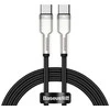 Laidas Baseus CATJK-C01. USB-C. 1 m. sidabro/juoda. 100 W