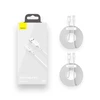 Laidas BASEUS USB A tipo M. USB C tipo M. 1,5 m. baltas